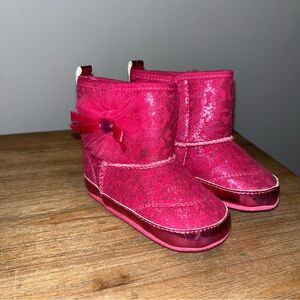 Laura Ashley Pink Glitter Boots